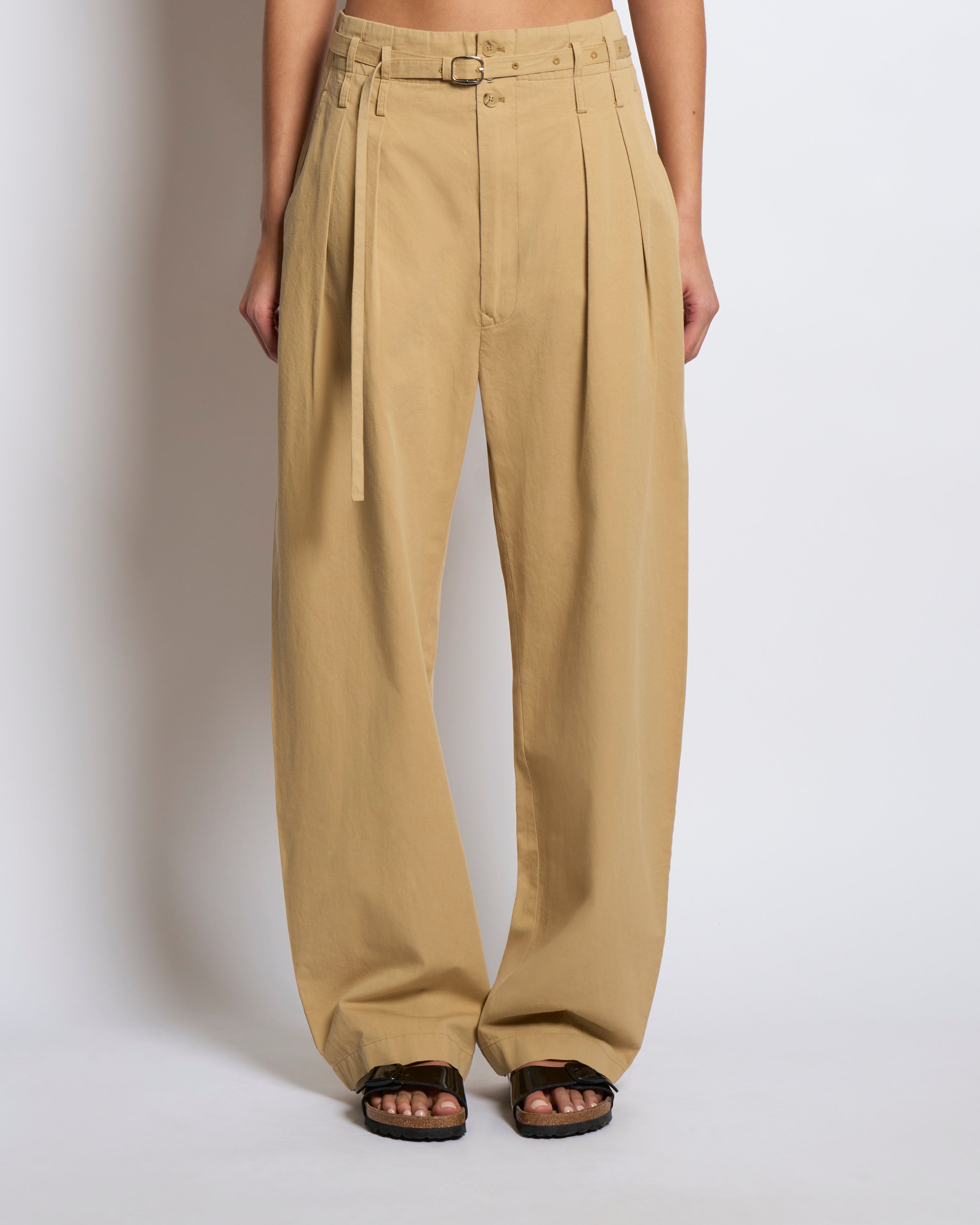 パンツ SACRA RUCKLED FINISH COTTON PANTS ROUCHA | Keaton Cotton Pant