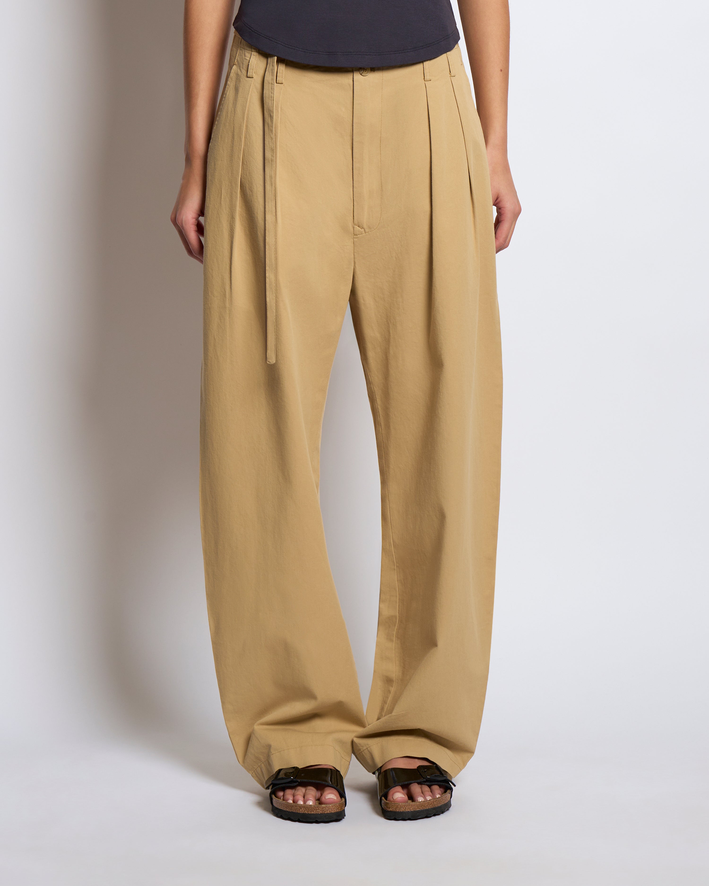 パンツ SACRA RUCKLED FINISH COTTON PANTS ROUCHA | Keaton Cotton Pant
