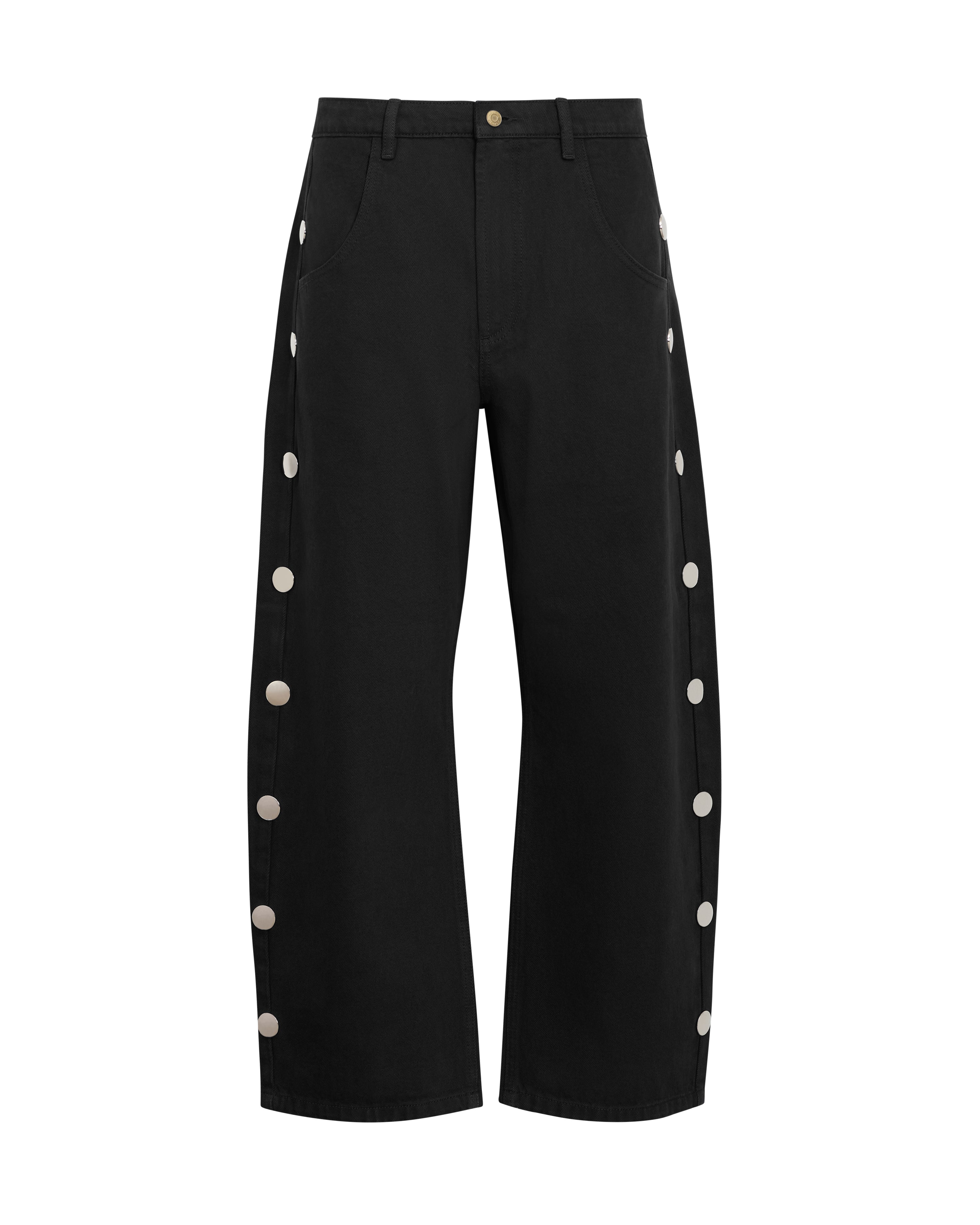 【Yoyocha25 】STUDS DETAIL DENIM PANTS ROUCHA | Duchamp Stud Denim